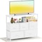 Simple Deluxe TV Stand Dresser for Bedroom Entertainment Center with 5 Fabric Drawers, Storage Organizers Units f 3A88HKCABT5TVWHT - alternate 1