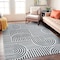 World Rug Gallery Bohemian Stripe Arch Design Area Rug 5 ft x 7 ft Cream WR35CREAM5X7 - alternate 1