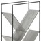 Homeroots 60" Gray Metal and Wood Five Tier Geometric Bookcase 489796 - alternate 3