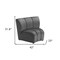 Homeroots 42" Black Velvet Modular Sofa 573987 - alternate 2