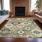 Homeroots 5' X 8' Fern Green Gold And Charcoal Southwestern Washable Indoor Outdoor Area Rug 632264 - alternate 2