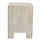 Homeroots 20" Beige Faux Stone Square End Table 556510 - alternate 2