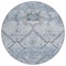 Homeroots 8' Sky Blue And Denim Blue Round Floral Washable Indoor Outdoor Area Rug 588866 - alternate 2