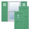 Ekena Millwork True Fit PVC San Antonio Mission Style Fixed Mount Shutters, Lilly Pads, 18W x 62H, PR TFP001ST18X062LP - alternate 1