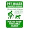 Sign Solutions Usa Pet Waste Please Keep This Area, 12 in W x Vertical Rectangle, Aluminum Sign DCS12DWT1218CUS00051 - alternate 1