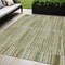 Homeroots 5' X 8' Khaki And Olive Green Striped Washable Indoor Outdoor Area Rug 631540 - alternate 1