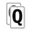 Signmission Sign with Letter Q, 18'' X 24'' 2 Signs, Heavy Gauge Aluminum, 2PK A-1824-2PACK-22932 - alternate 1