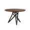 Homeroots 47" Brown and Gray Wood and Stainless Steel Cross Leg Base Round Top Dining Table 555149 - alternate 3