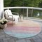 Homeroots 8' Salmon And Beige Round Abstract Washable Indoor Outdoor Area Rug 610963 - alternate 3