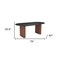 Homeroots 79" Black and Walnut Wood Double Pedestal Base Oval Dining Table 572216 - alternate 2