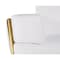 Homeroots 47" White and Gold Italian Leather Club Chair 551606 - alternate 3