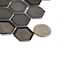 Apollo Tile Gray 10.8 in x 11.5 in Glass Glossy, Matte Floor and Wall Mosaic Tile 8.63 sqft/case, 10PK APLAHX8802A - alternate 3