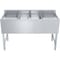 Amgood 48 in. x 19 in. Two Compartment Underbar Sink with Two Drainboards SINK BAR S2C-101410-LR-NF-Z - alternate 3