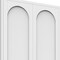 Homeroots 61in White Stainless Steel Pantry Or Storage Closet With Arched Panel Doors 683402 - alternate 4