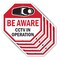 Signmission Be Aware CCTV In Operation, 10 inch X 10 inch, Aluminum Metal Signs, 5PK OC-A-5Pack-10-32 - alternate 1
