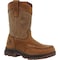 Georgia Youth Pull On Boot, 2 M, Leather, 8 in H, Brown GB00705C - alternate 1