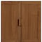 Homeroots Set Of Two Walnut Wood Corner Accent Cabinet With Two Doors 719690 - alternate 2