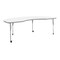Flash Furniture Commercial Adjustable Height Kidney Activity Table with Locking Casters-White XU-A4896-KIDNY-WHT-T-A-CAS-GG - alternate 1