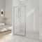 Anzzi Welle 74x34in Framed Fixed Shower Screen Door, Brushed Nickel with 5/16in 8mm Tempered Clear Glass SD-AZ22-01BN - alternate 3