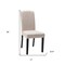 Homeroots Set of Two Beige And Black Upholstered Polyester Dining Parsons Chairs 546392 - alternate 2