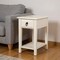 Homeroots 23" White Wood End Table With Drawer And Magazine Holder 285371 - alternate 2