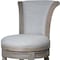 Homeroots 30" Gray Solid Wood and Linen Bar Height Swivel Bar Chair 534314 - alternate 4
