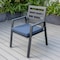 Leisuremod Chelsea Modern Patio Dining Armchair in Aluminum with Removable Cushions, Charcoal Blue CC20BL-CBU - alternate 4