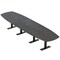 Skutchi Designs Arc Boat Conference Table With Power, 48 in W, 192 in L HAR-ABOT-48X192-T.BK-WA7949-NA - alternate 1