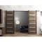 Sartodoors Sturdy Dbl Barn Door 36 x 80in, Quadro 4445 Cognac Oak W/ Frosted Glass, 13FT Rail Hangers Heavy Set QUADRO4445DB-AKA-36 - alternate 1