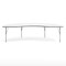 Flash Furniture Wren 96 in x 48 in Kidney Adjustable Height Activity Table, Thermal Laminate Top, Short Legs, White XU-A4896-KIDNY-WHT-T-P-GG - alternate 2