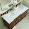 James Martin Vanities Lorelai 60in Double Vanity, Mid-Century Walnut w/ 3 CM Ethereal Noctis Silestone Top 424-V60D-WLT-FENC - alternate 2