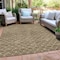 Homeroots 10' X 14' Brown And Beige Geometric Washable Indoor Outdoor Area Rug 596176 - alternate 2