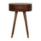 Homeroots 22" Brown Solid Wood Round One Drawer Nightstand 651745 - alternate 1