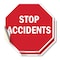 Signmission Stop Accidents, 4 inch X 4 inch, Vinyl Decal, 2PK OC-D-2PACK-4-305 - alternate 1