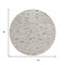Homeroots 8' Linen And Gray Round Geometric Washable Indoor Outdoor Area Rug 616558 - alternate 3