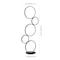 Jonathan Y Pluto Stacked Circles 45" 5-Light Contemporary Modern Iron/Aluminum Integrated LED Floor Lamp, Black JYL7103A - alternate 4