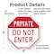 Signmission Private Do Not Enter, 6 Inch X 6 Inch, Plastic Sign OC-P-6-137 - alternate 3