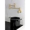 Kingston Brass Wall Mount Pot Filler Faucet with Knurled Handle, Brushed Brass KS3107RKZ - alternate 2