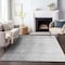 Homeroots 3' X 5' Gray And Silver Abstract Washable Indoor Outdoor Area Rug 588226 - alternate 2