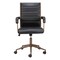 Homeroots Black and Bronze Adjustable Height Faux Leather Swivel Rolling Office Chair 556765 - alternate 3