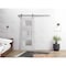 Vdomdoors Sturdy Barn Door 32 x 80in, Sete 6933 Nordic White W/ Frosted Glass, SS 6.6FT Rail Hangers Heavy Set SETE6933BD-S-NOR-32 - alternate 1