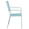 Flash Furniture 5PK Sky Blue Steel Patio Arm Chair w/ Square Back 5-CO-2-SKY-GG - alternate 2