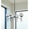 Homeroots Black Sputnik Six Light Frosted Metal and Glass Dimmable Chandelier With White Shades 611360 - alternate 1