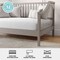 Martha Stewart Neely Twin Size Solid Wood Platform Daybed w/Wooden Spindles and Slatted Foundation. Gray MG-090021-DBT-GY-MS - alternate 3