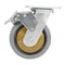 Vestil Rubber Swivel With Total Brake Caster 6 In. Diameter x 2 In. Width 771 lb Dark Gray/Gold CST-KSM-6X2MR-SWTB - alternate 3