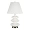 Homeroots 26" White and Gold Glass Gourd Table Lamp With White Empire Shade 524525 - alternate 1