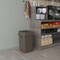 Regal Altair 19 Gallon Square Brown Plastic Trash Can with Drop Shot Swing Lid, Space-Saving Design ZR-TC-100-BR-19-+LD-100-KIT - alternate 2