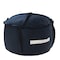 Homeroots 20in Blue Polyester Round Patchwork Indoor Outdoor Pouf Ottoman 517437 - alternate 2