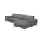 Homeroots Dark Gray Polyester L Shaped Two Piece Sofa and Chaise Sectional 473565 - alternate 2