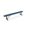 Mytcoat 8ft Outdoor Bench without Back, Portable, Light Blue, Punched Steell, Textured Coating 804340 - alternate 1